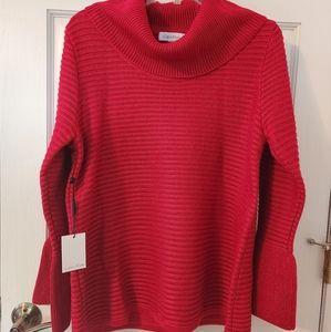 CLvin Klein bell sleeve red sweater, large.